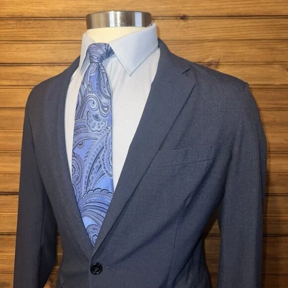 J CREW Thompson‎ Blazer Sport Coat 2 Button Casual Jacket Size 38R Navy Suit - Picture 5 of 8